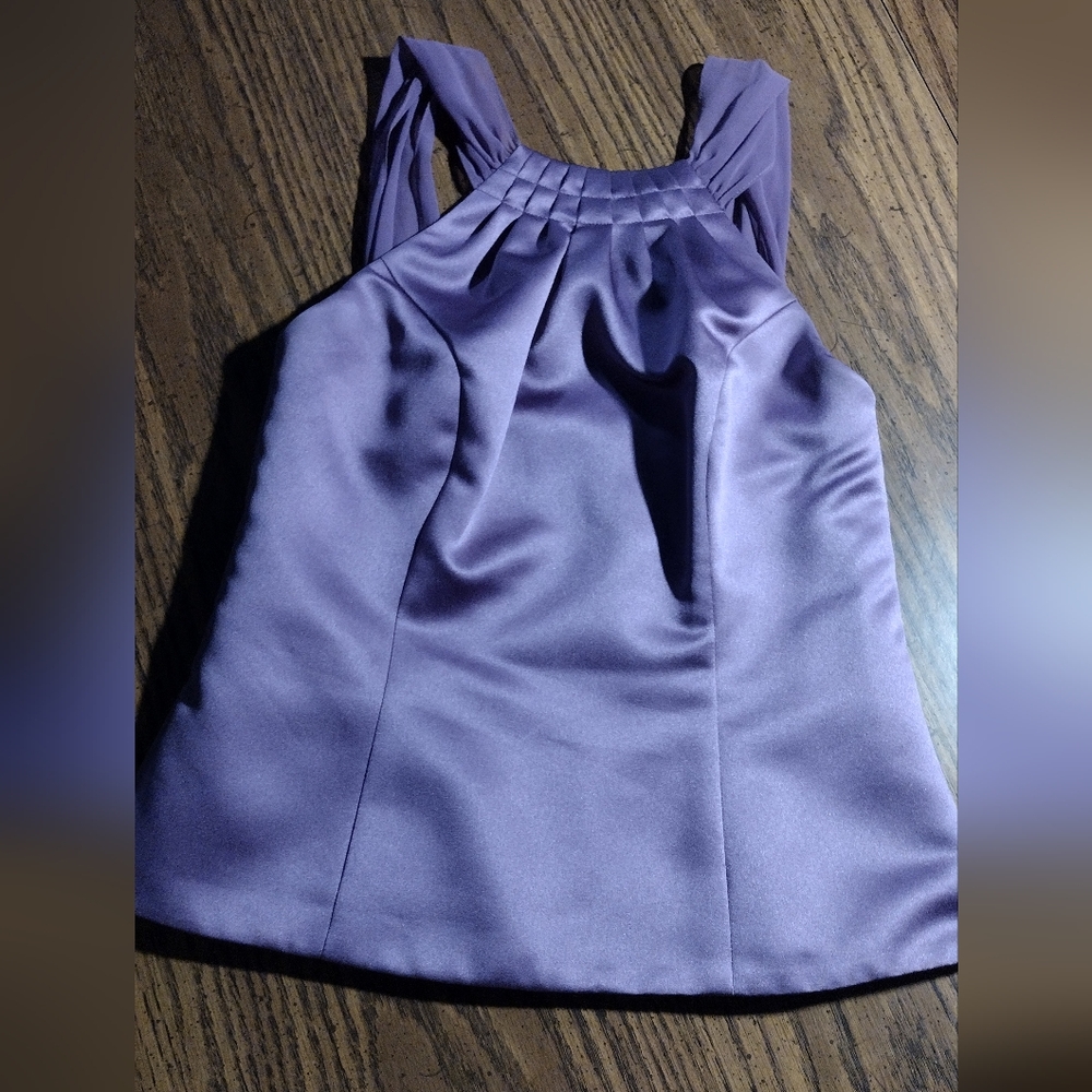 Elegant Purple Satin Top